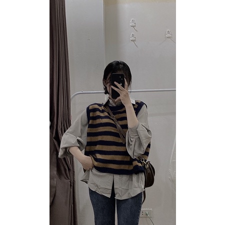 Áo sơ mi nữ tay bồng hàng QC loại 1 mã 1021 - hàng có sẵn