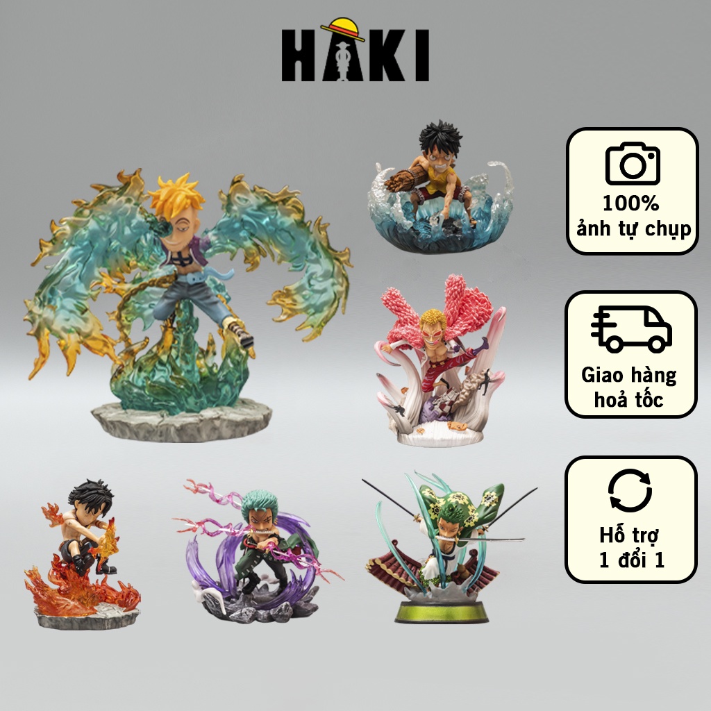 Mô Hình One Piece Luffy , ACE , Sabo , Zoro , Marco, Doflamingo , Mihawk - Tượng mô hình One Piece Figure Haki Shop