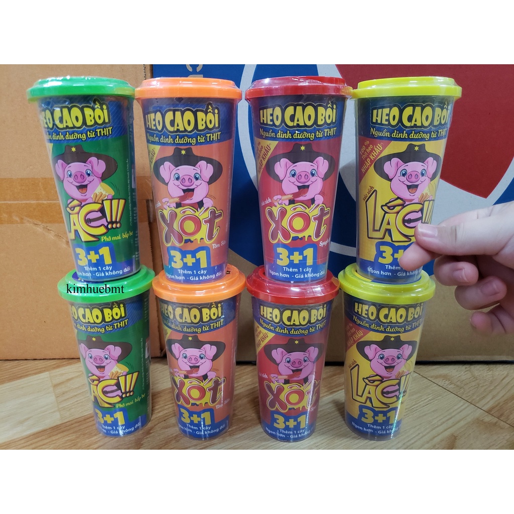 Xúc xích lắc Heo Cao Bồi (1 hộp= 3+1 cây)