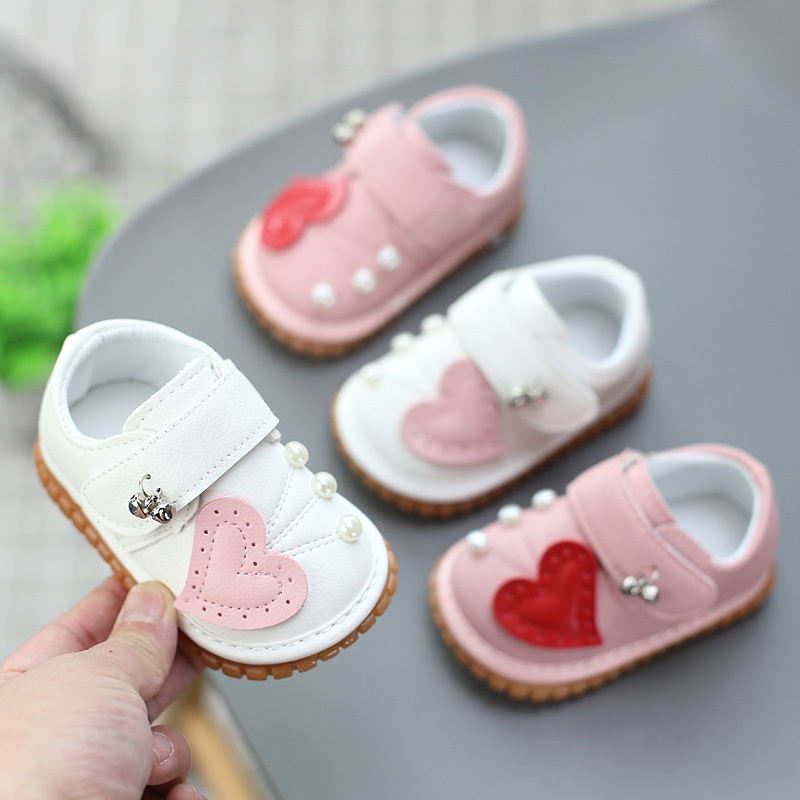 Giày tập đi công chúa cho bé gái, đế mềm có kèn