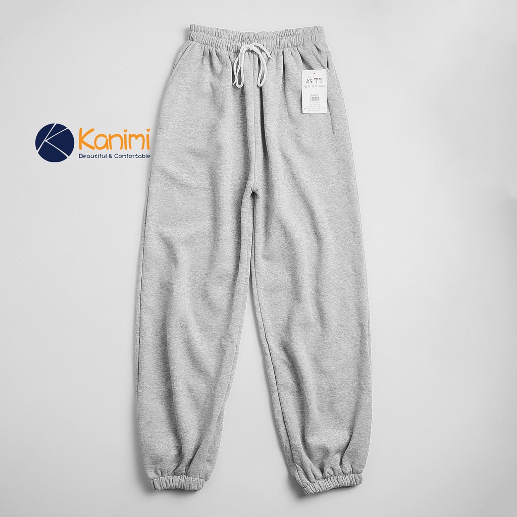 Quần nỉ jogger nữ trơn- ống bom  trơn - thêu unisex 2 màu siêu hot Zinstore94 | BigBuy360 - bigbuy360.vn