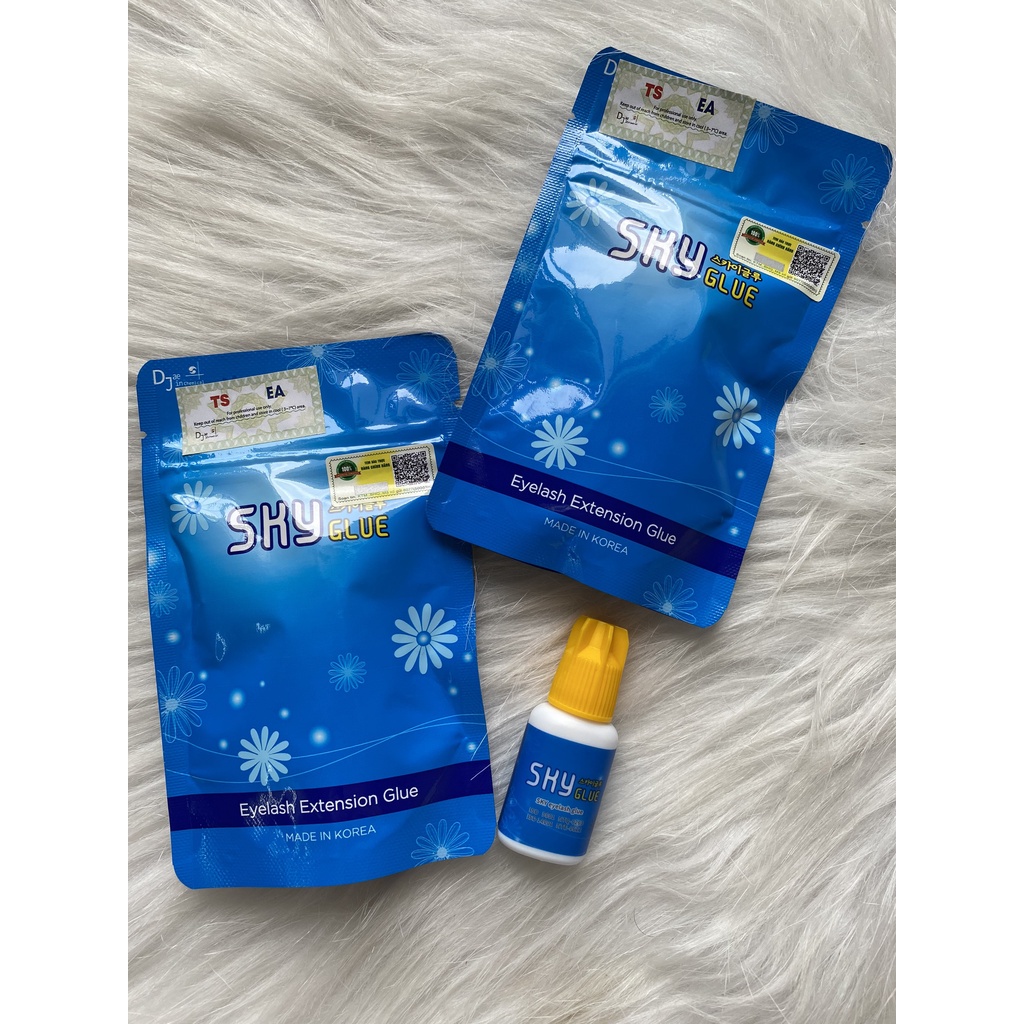 Keo  nối mi sky trong TS,KHÔNG MÀU keo tạo fan_dụng cụ nối mi_THÚY HÀ