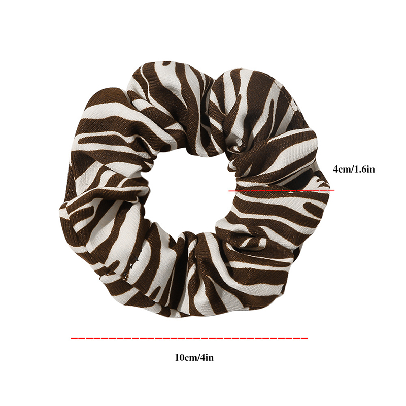 Thun Buộc Tóc Co Dãn Họa Tiết Da Báo