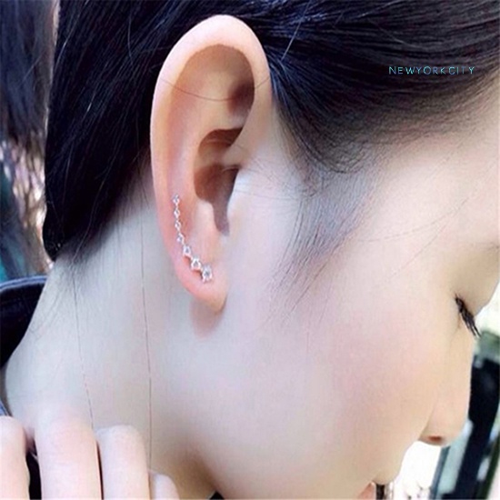 Khuyên Vành Tai Đính Đá Zircon Thời Trang Cho Nữ