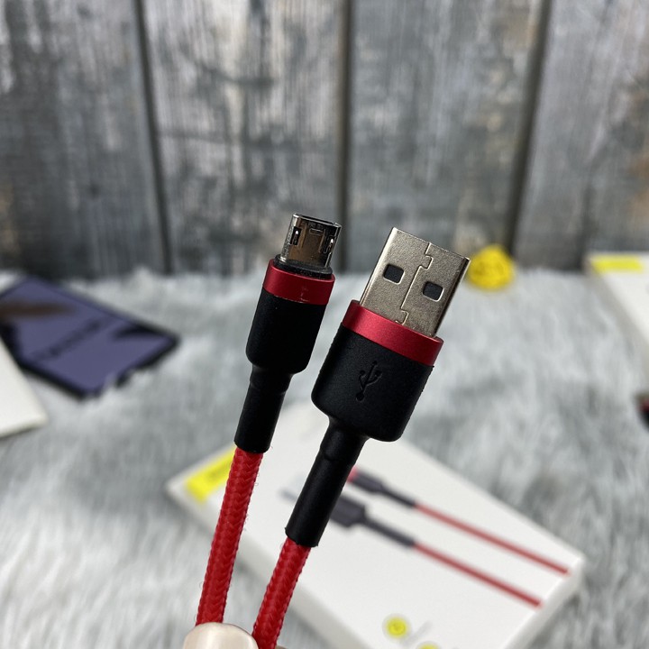 Dây sạc nhanh Samsung micro USB chống gãy Baseus 1met/2met - Mã TZMC698