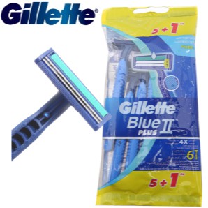 [Gillette - 6 Cây] Dao cạo râu Gillette blue II Plus (gói 6 cây)