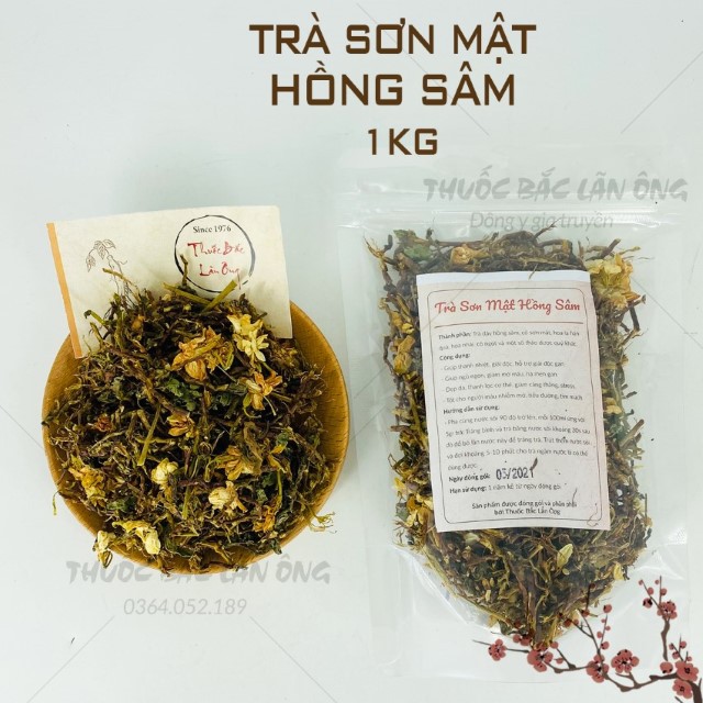 Trà Sơn Mật Hồng Sâm SAPA 1kg Giúp Lợi Tiểu, Tiêu Hóa Tốt
