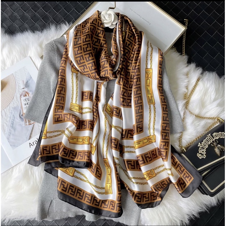 Khăn choàng cổ lụa cao cấp size 90x180cm