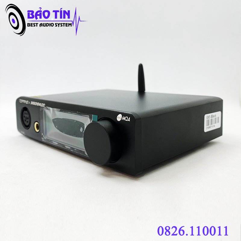 Bộ giải mã DAC Topping EX5 2 CHIP ES9038Q2M ,Bluetooth 5.0 LDAC 32bit 768kHz DSD512 tặng dây quang Liton Mỹ