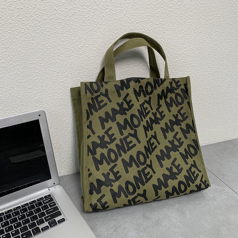 Túi xách IELGY vải canvas cỡ lớn tiện dụng khi đi mua sắm