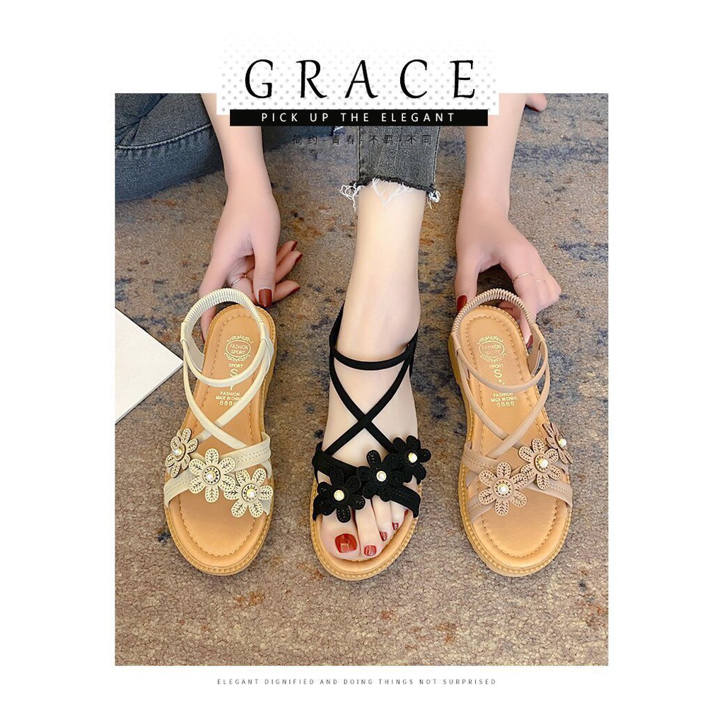 Sandal nữ thời trang ⚡️Kèm ảnh thật ⚡️ đế cao su non đi bền, êm chân, Dép quai hậu nữ đi học, đi làm, đi chơi