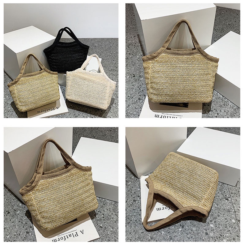 Túi đeo vai YADOU bằng cói đan tay phong cách Hàn Quốc mới dành cho nữ