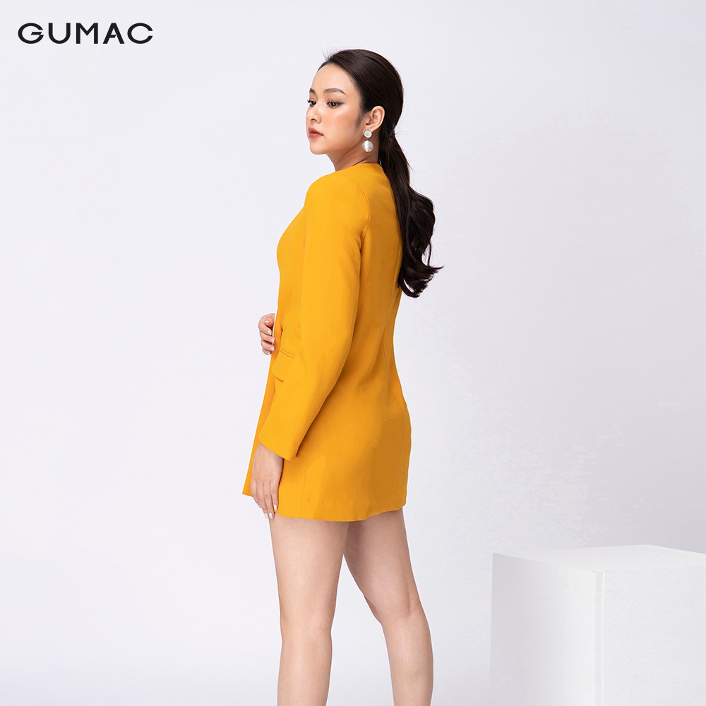 Áo khoác vest phối cổ GUMAC AA11252