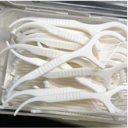 1 HỘP Tăm Chỉ Nha Khoa Sợi Chỉ Mảnh 50 Chiếc/Hộp