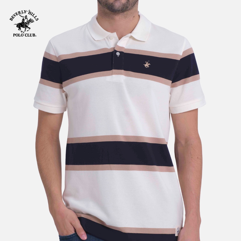 Beverly Hills Polo Club - Áo polo Ngắn tay Nam Regularfit Trắng WH- BHPC PMRSS20TL063