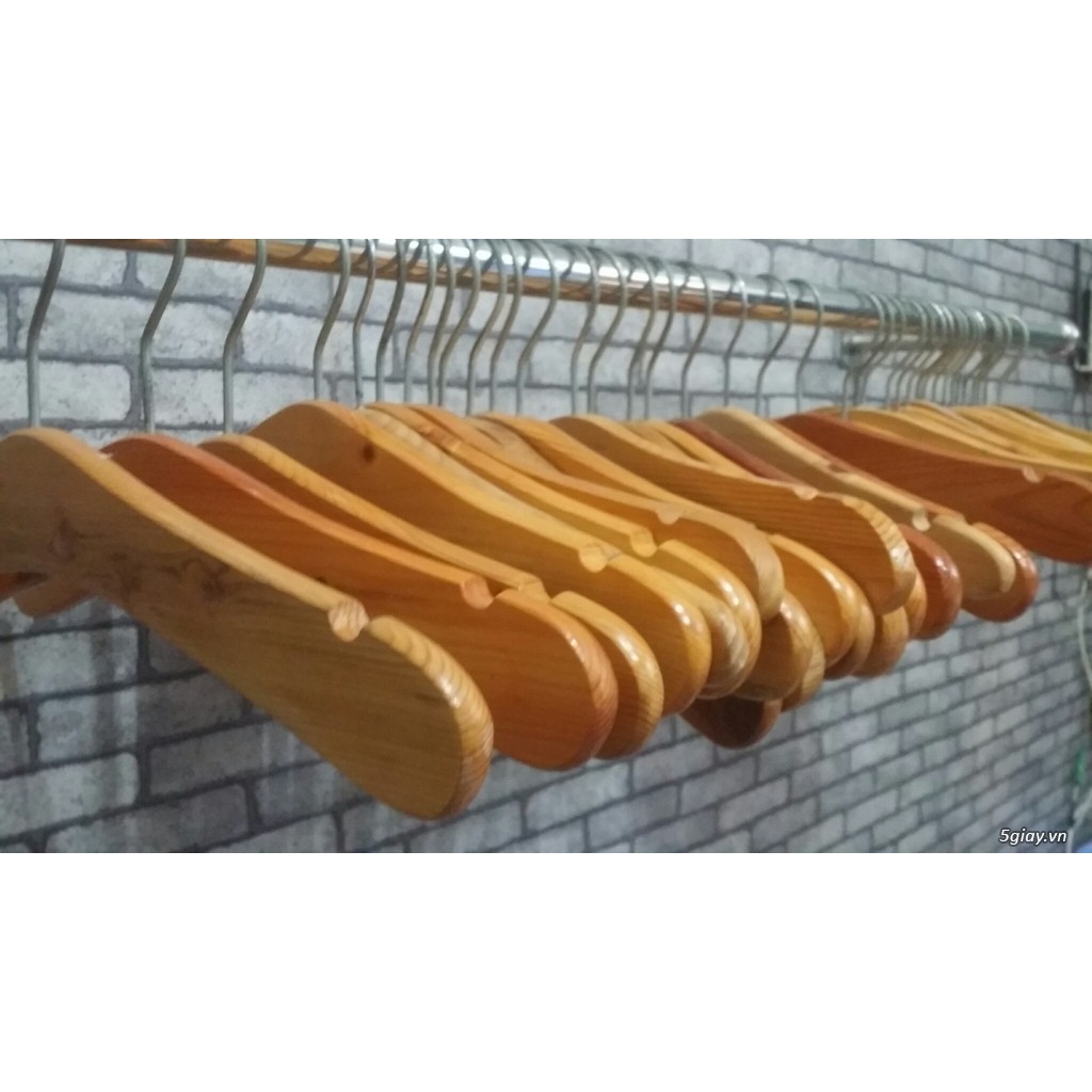 móc áo gỗ đầu tròn combo 10 cây