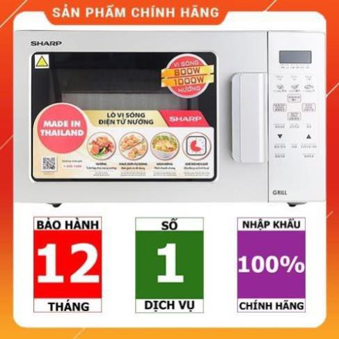 [FreeShip] Lò vi sóng Sharp R-678VNW 20 lít, điện tử có nướng (Hàng chính hãng - BH 12 tháng) - NEW