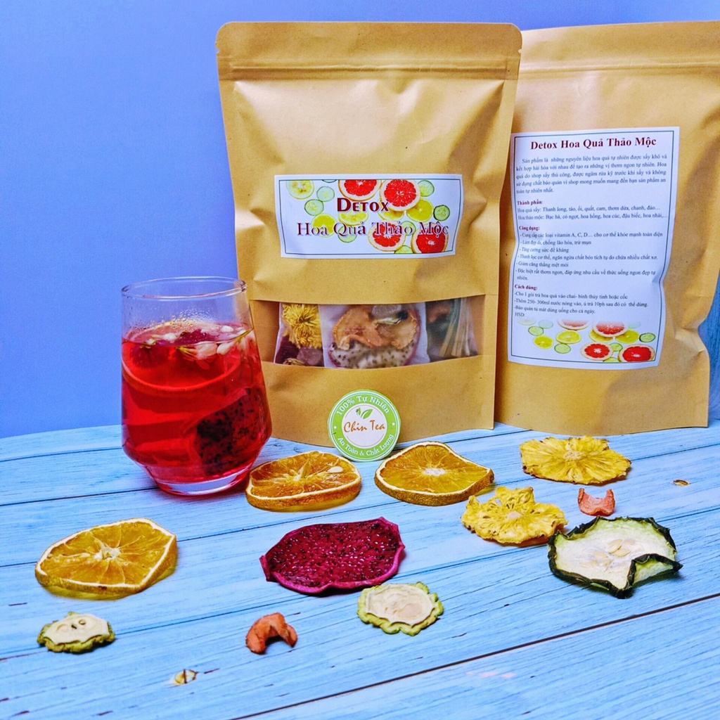 💥  TRÀ DETOX HOA QUẢ VIP MIX HOA THẢO MỘC + ĐƯỜNG PHÈN SẴN
