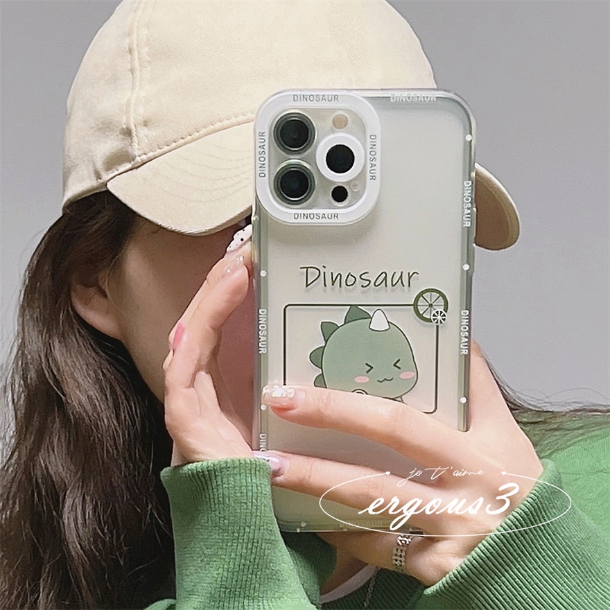 Ốp Điện Thoại Mềm Hình Khủng Long Dễ Thương Cho iPhone 13 12 11 Pro Max SE2020 X XR Xs Max 7 8 6 6s Plus