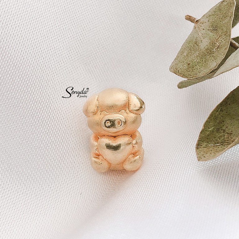 Mặt phối vòng Pig tim xỏ bạc 925 Senyda Jewelry CH036