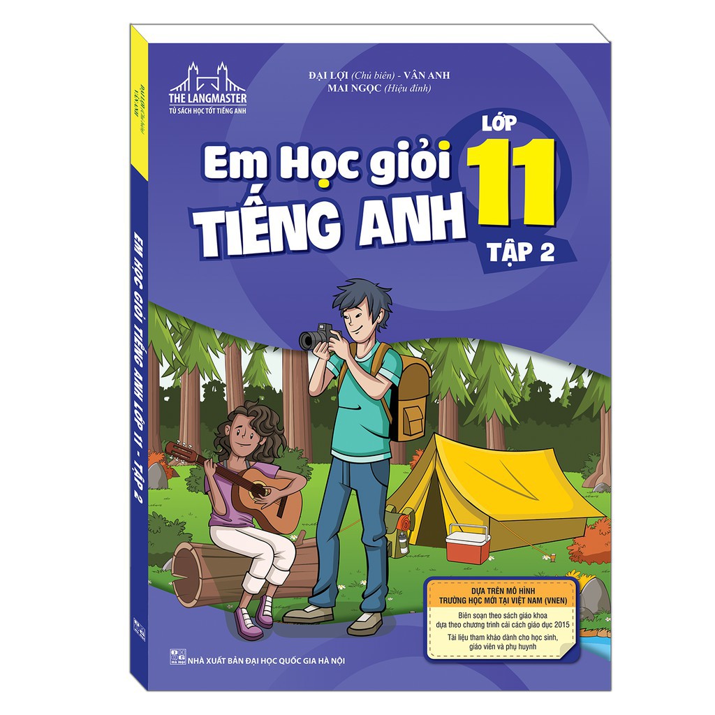 Sách Combo Em học giỏi tiếng anh lớp 11 tập 1+ tập 2 Có Mã cào