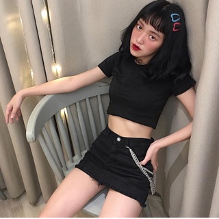 Black Jeans Skirt