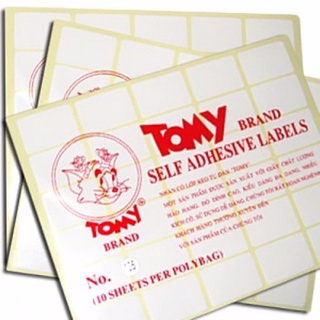 Giấy decal in mã vạch Tomy A5