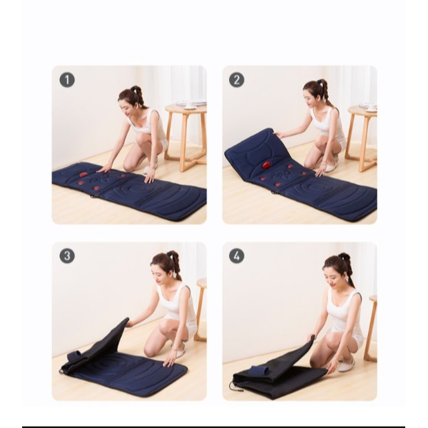 Đệm massage toàn thân hồng ngoại lưu thông khí huyết giảm đau nhức mệt mỏi xả stress ( BH 1 Năm ) - Nệm massage 9 huyệt