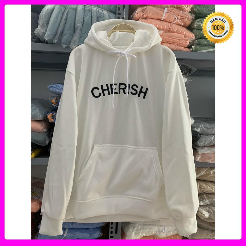 [Ảnh Thật] Áo Khoác Nữ Thêu Chữ CHERISH Thun Nỉ Ngoại Freesize 70kg AK99 [ ÁO KHOÁC NỮ _ ÁO KHOÁC NAM ] | BigBuy360 - bigbuy360.vn