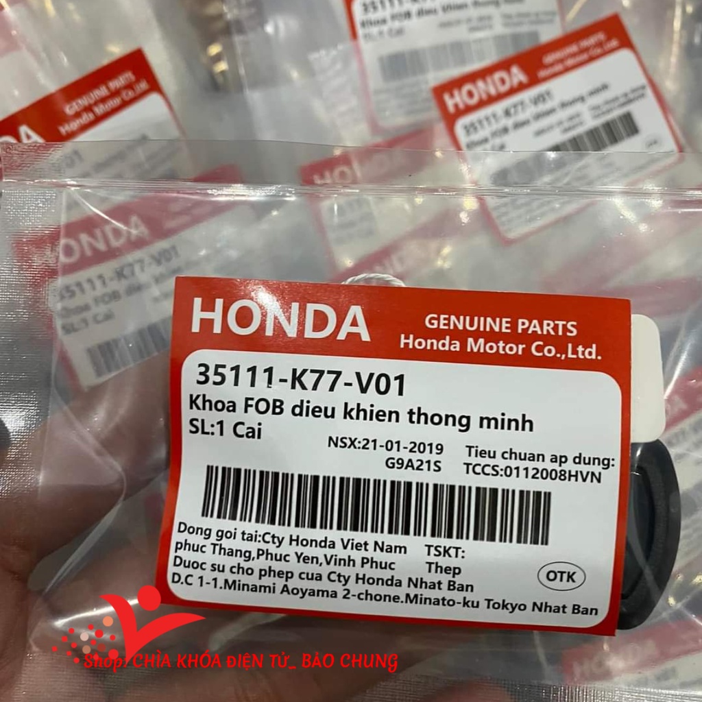Chìa khóa smarkey xe máy Honda K01, K77, K59, Kor