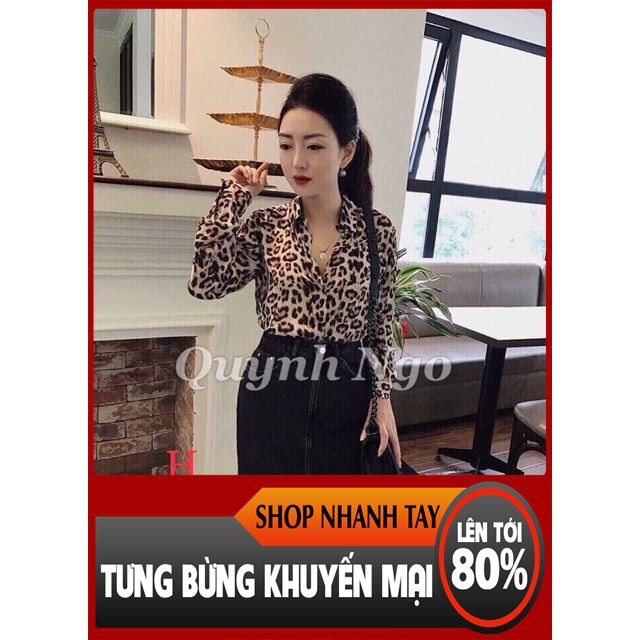 [ Sale Siêu Khủng ] Áo sơ mi lụa báo thời trang format