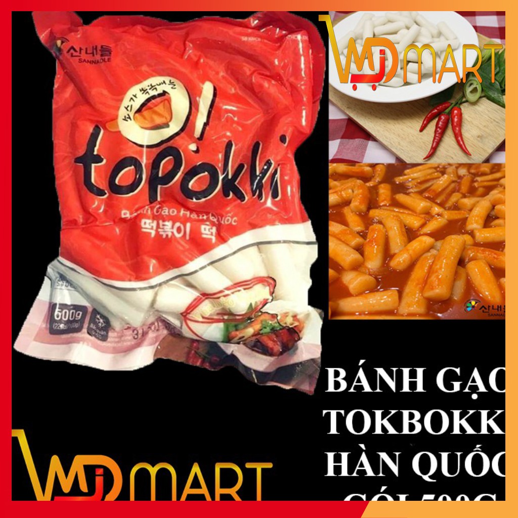 Bánh gạo hàn quốc cắt khúc Sanadle Hàn Quốc gói 500g