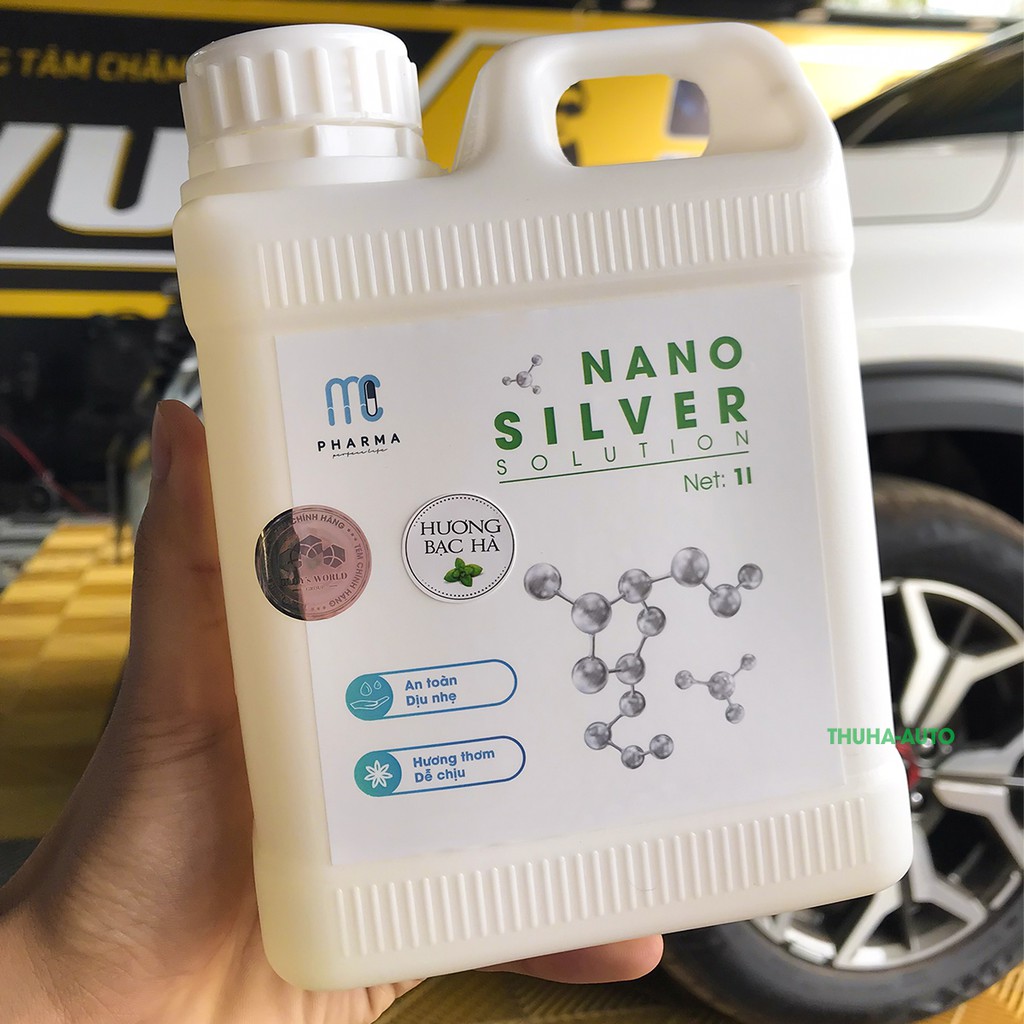 Dung dịch Nano bạc khử khuẩn khử mùi ô tô phòng ở chuyên dụng cho máy xông phun khói chính hãng Mc Pharma - Can 1L