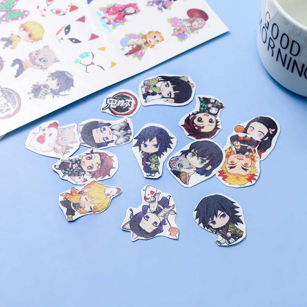 EPOCH Set 5 Hình Xăm Dán Chống Nước Phong Cách Anime Độc Đáo 10x14cm