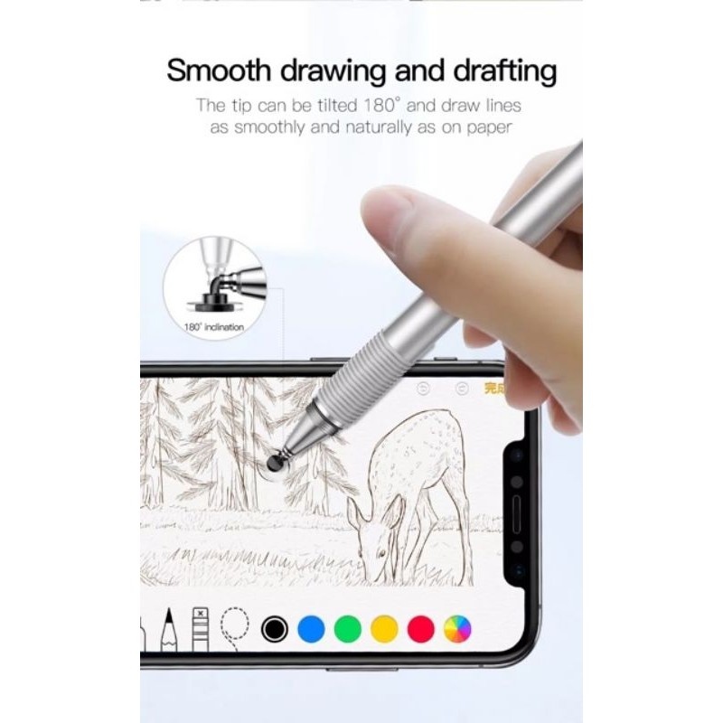 Bút cảm ứng WiWU Pencil One 2 trong 1 Passive Stylus Dùng Cho iPad/ iPhone / Android