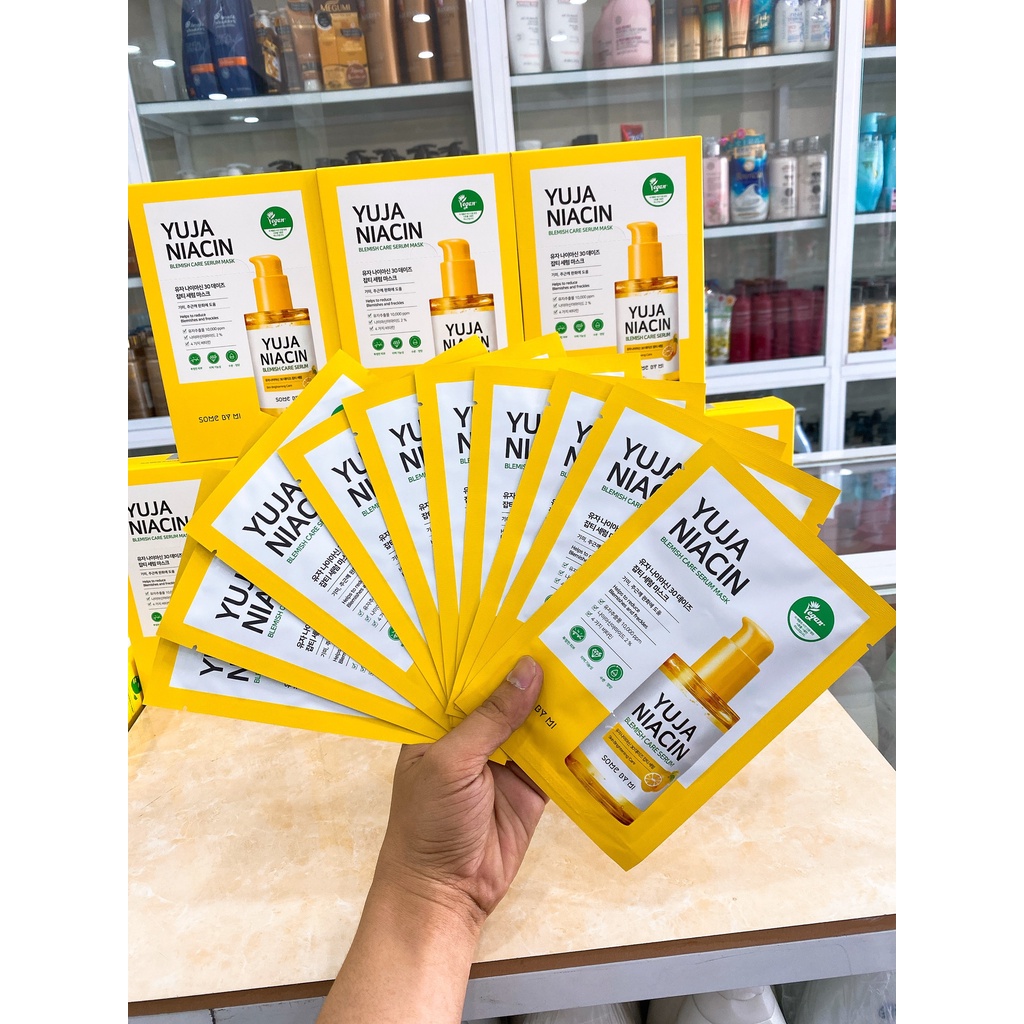 Mặt Nạ Giấy Dưỡng Trắng Some By Mi Yuja Niacin Blemish Care Serum Mask 25g