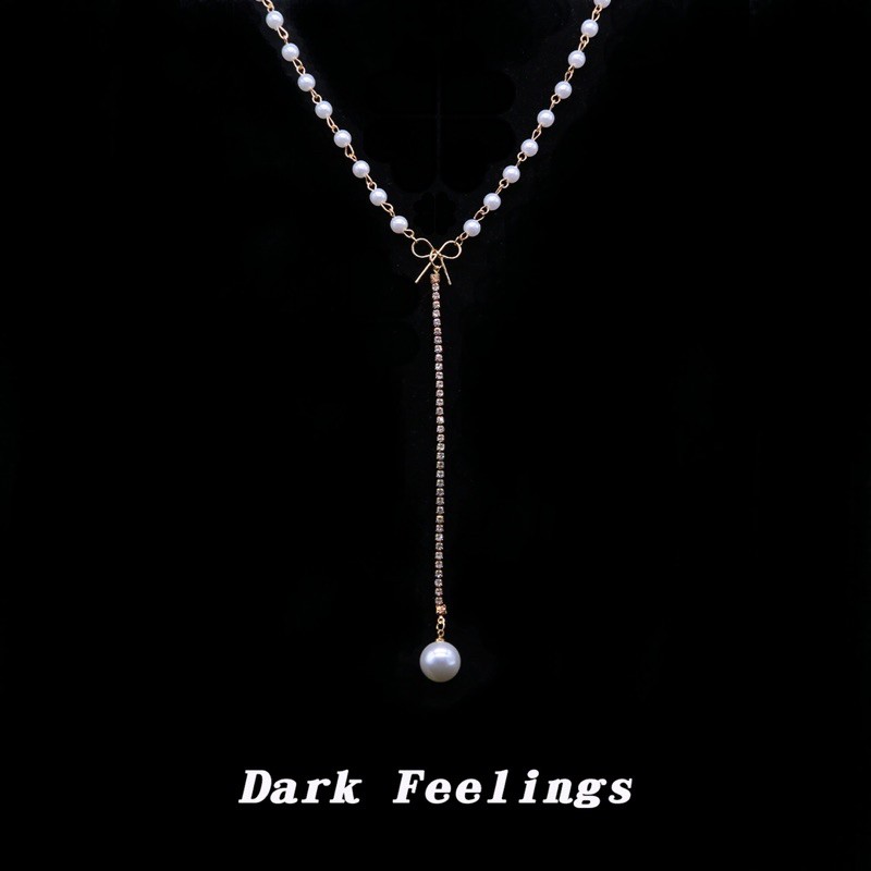 Vòng cổ đính đá lấp lánh hình nơ