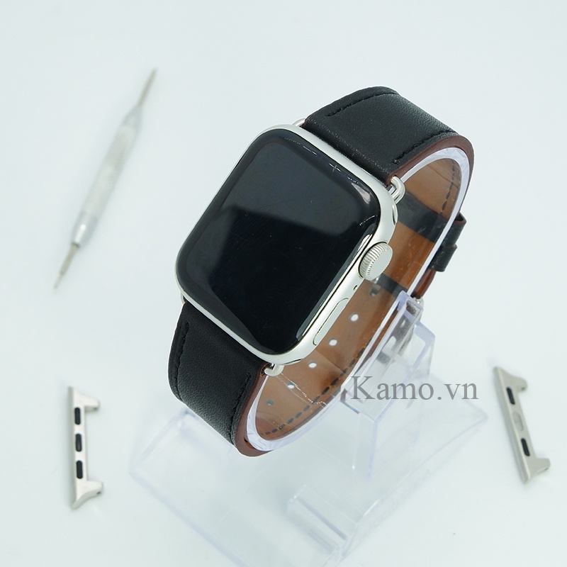 Dây apple watch series 7 6 5 4 3 se, dây đồng hồ apple watch da bò đeo tay - iwatch thông minh, 38mm 40mm 41mm 42mm 44mm