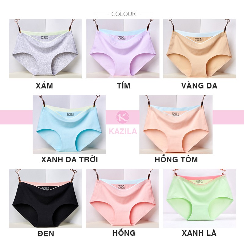 Quần lót nữ cotton cao cấp cạp ép, quần lót không viền may ôm hông nâng mông kazila QLH28 | BigBuy360 - bigbuy360.vn