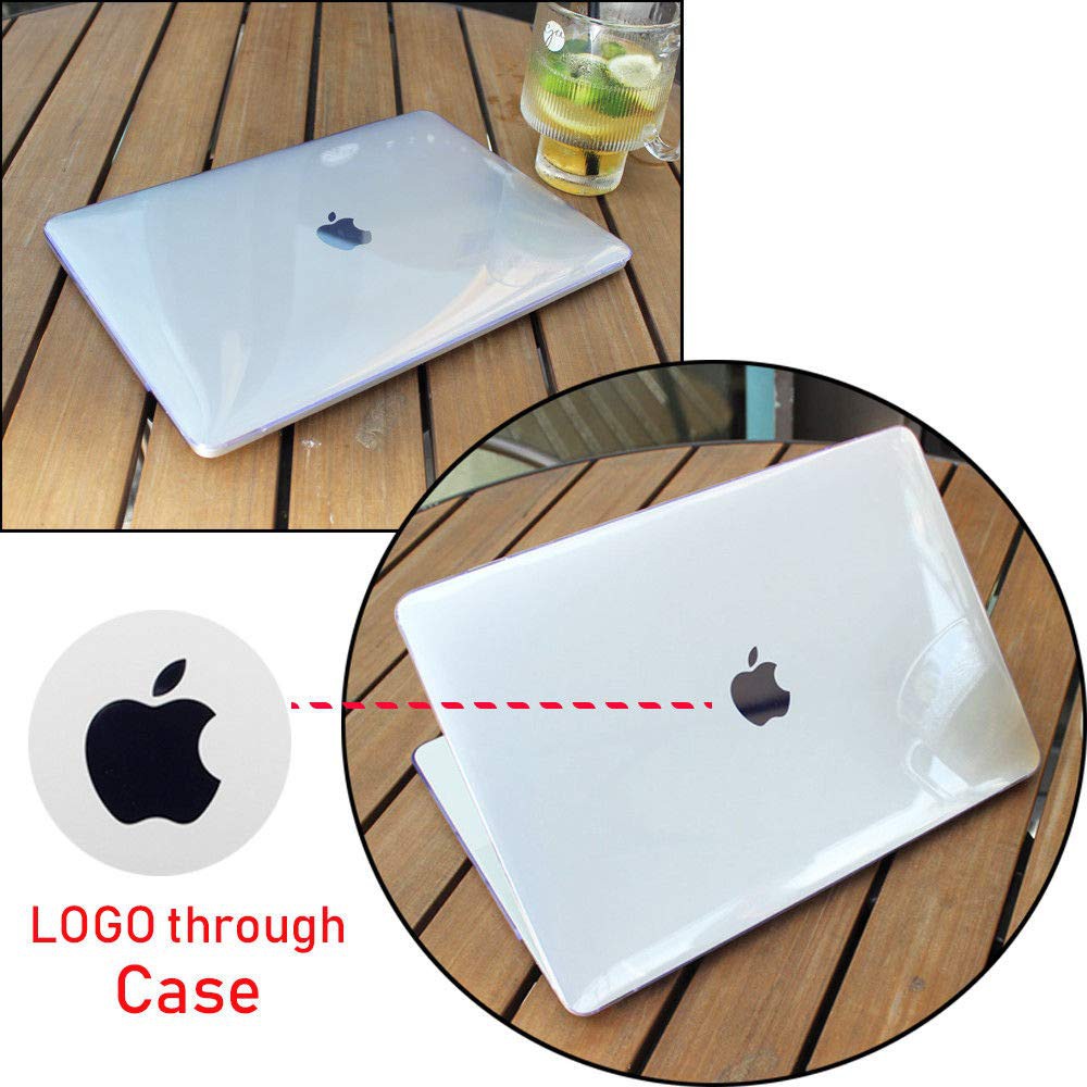 Case bảo vệ Macbook Air 13"( 2018-2021) model A1932/A2179/A2337  trong suốt (Tặng kèm Nút chống bụi + bộ chống gãy sạc)