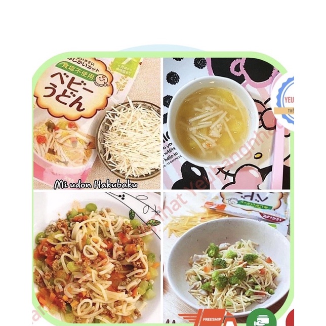 [Date 11/2022-2024] Mì Somen, Udon, Spaghetti của Hakubaku dành cho bé từ 5 tháng