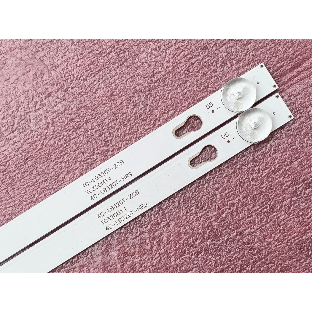 THANH ĐÈN LED TIVI TCL 32D3000 32S6300 32S6500 MỚI 100%, HÀNG ZIN HÃNG, BỘ 2 THANH MỖI THANH 5 BÓNG 6V DÀI 56,4cm