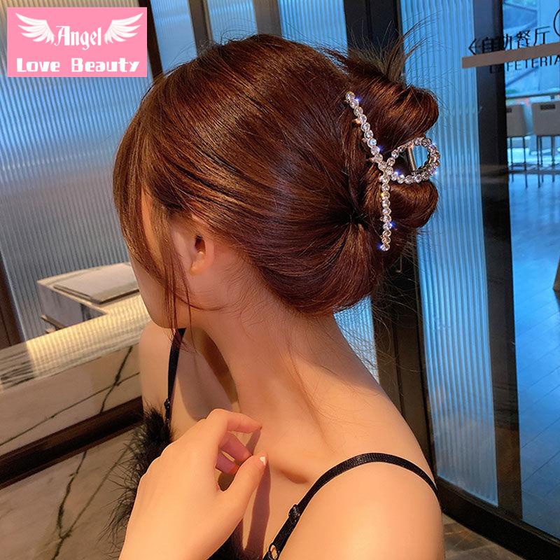 Kẹp Tóc Cỡ Lớn Bằng Kim Loại Thiết Kế Tinh Tế Phong Cách Hàn Quốc