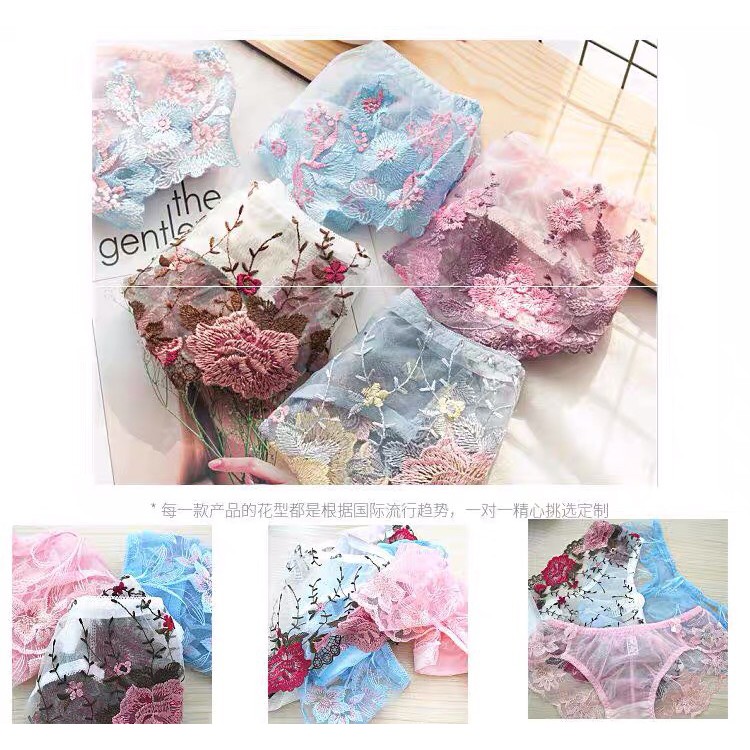 [ Được chọn màu] Quần lót nữ ren thêu hoa xuyên thấu sexy quyến rũ gợi cảm hot trend 2020 | BigBuy360 - bigbuy360.vn