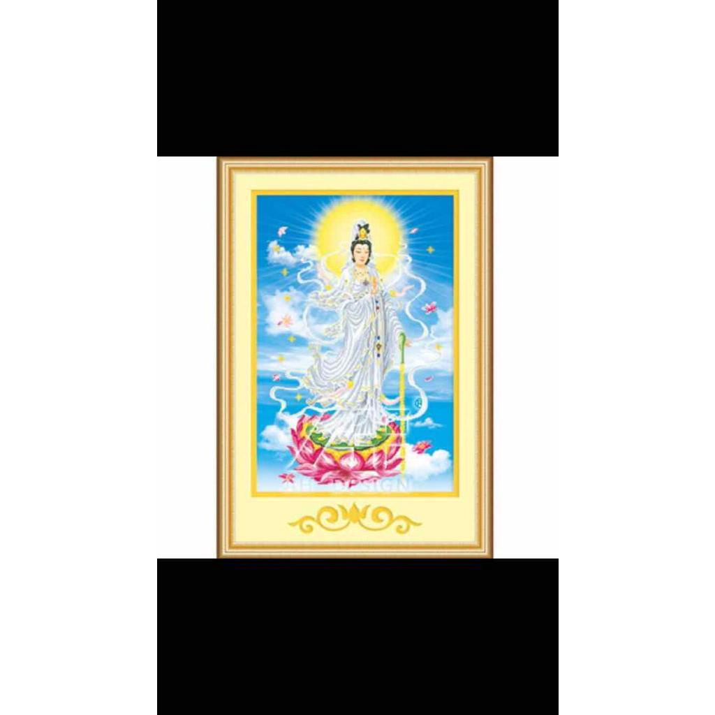 Tranh Thêu Chữ Thập Mẹ Quan Âm KT 41x62