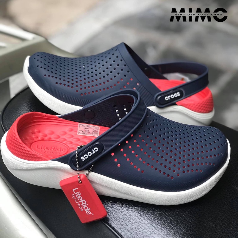 Sục literide navy đỏ êm mềm nhẹ, full box cho nam nữ