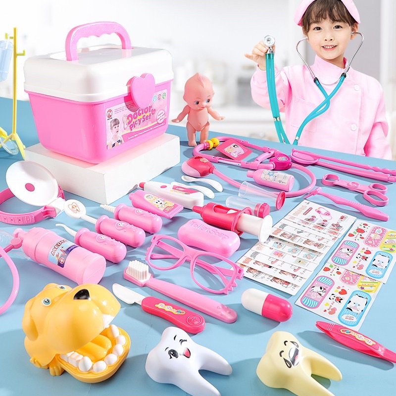 Bộ đồ chơi nhập vai bác sĩ nhiều chi tiết khác nhau vô cùng sịn sò.
