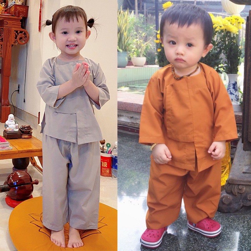 Đồ Lam Đi Chùa Cho Bé # Vạt Hò Cho bé # Đồ Bộ Bé Trai Gái # Quần Áo Bé