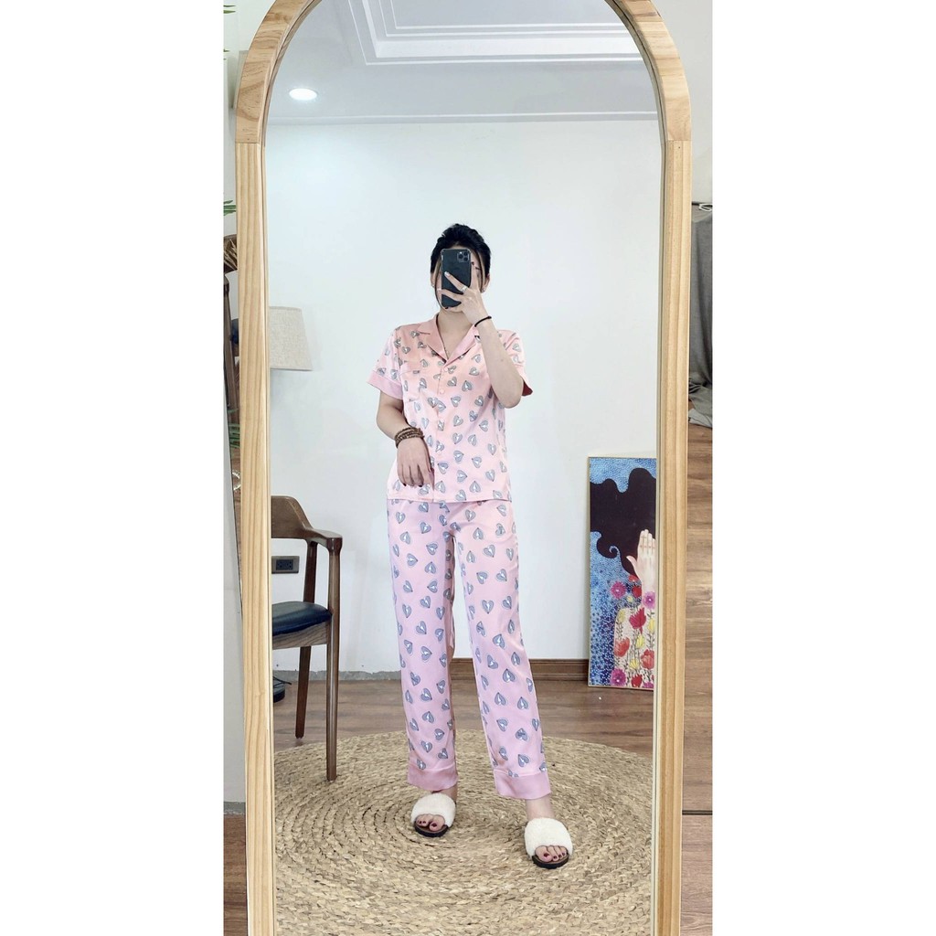 THANH LÝ!! Bộ đồ ngủ, bộ mặc nhà nữ, bộ lụa mặc nhà, bộ pyjama quần dài nữ, bộ sau sinh BOH19