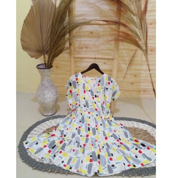 Năm Đầu	Đầm kimono Dài Đến Đầu Gối Phối Bèo Nhún Nữ Tính | BigBuy360 - bigbuy360.vn